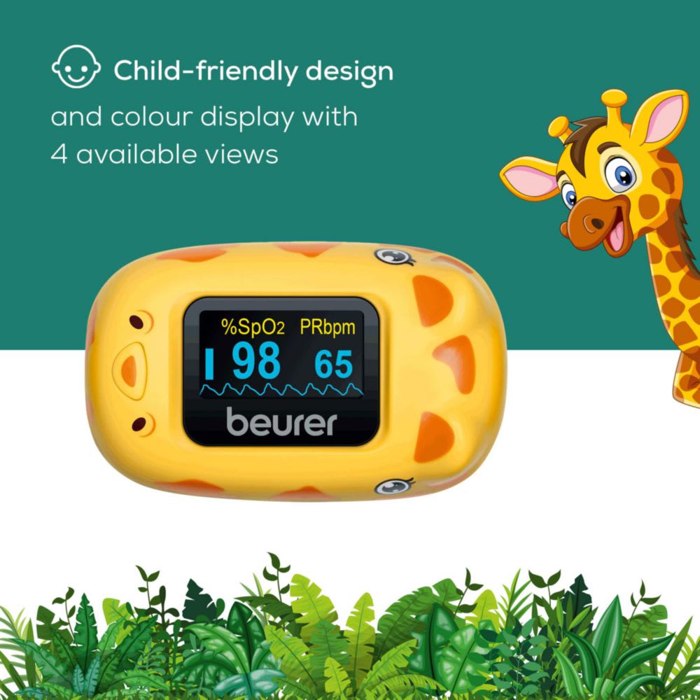 Beurer PO 13 Kids Pulse Oximeter | SpO₂ Blood Oxygen & Pulse Rate Monitor
