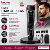 Beurer MN5X professional cordless hair clipper with titanium blade