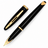 Waterman Carène Fountain Pen – Black Sea with Gold Trim (18K Gold Nib)