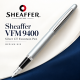 Sheaffer VFM 9400 Silver CT Fountain Pen – Medium Nib