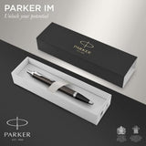 Parker IM Premium Ballpoint Pen – Dark Espresso with Chrome Trim | Premium Ballpoint Pen