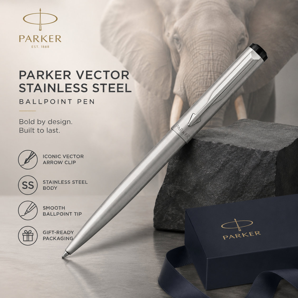 Parker Standard Stainless Steel Ballpoint Pen