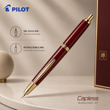 Pilot Capless Fountain Pen – Burgundy GT