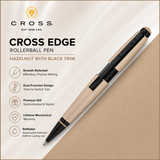 Cross Edge Rollerball Pen – Hazelnut with Black Trim