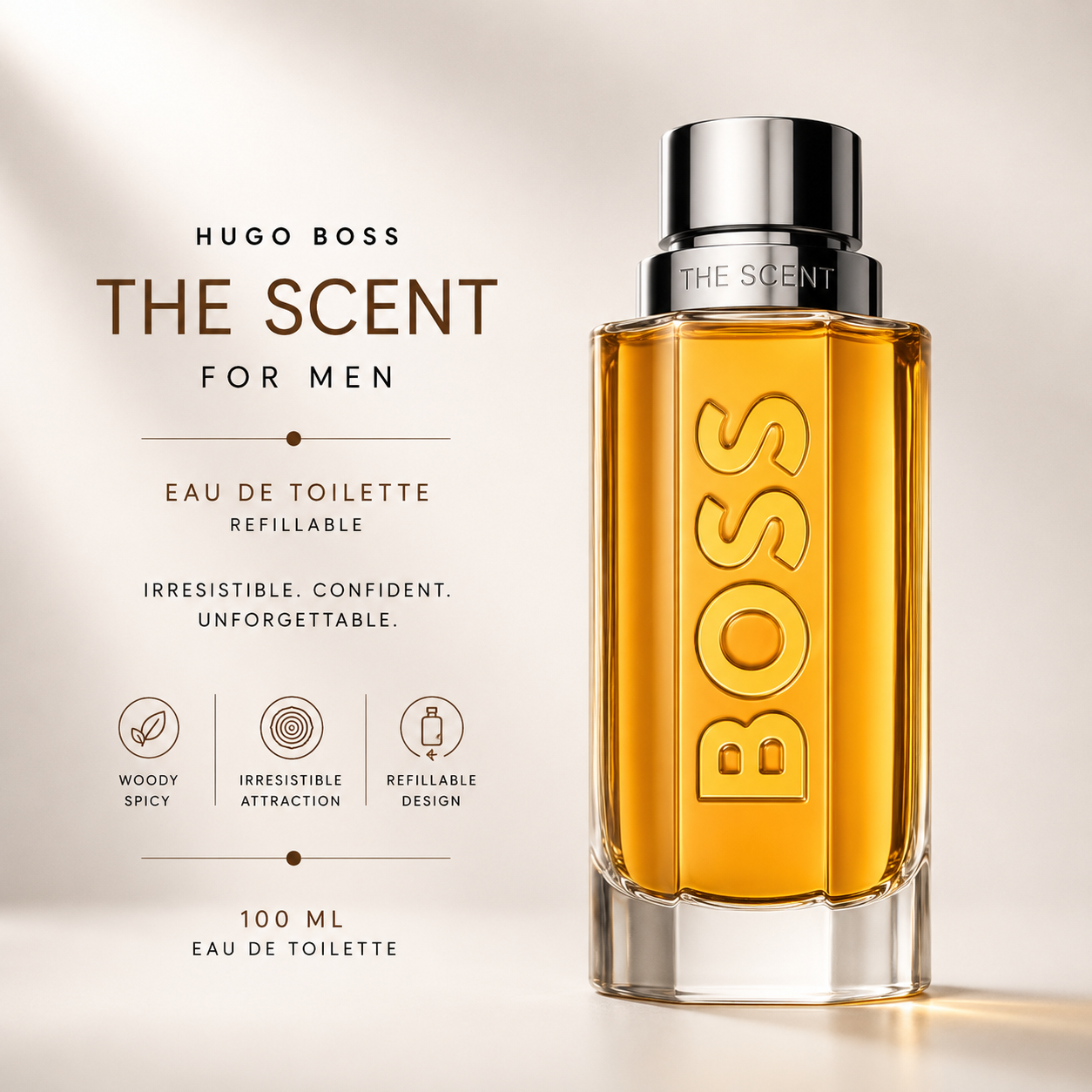 Hugo Boss The Scent Refillable Eau de Toilette – 100ml