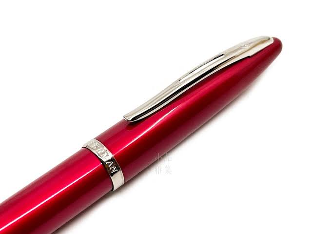 Waterman Carène Fountain Pen – Glossy Garnet Red with Stainless Steel Trim (Medium Nib)