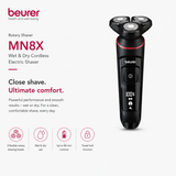 Beurer Rotary Shaver MN8X – Wet & Dry Cordless Electric Shaver