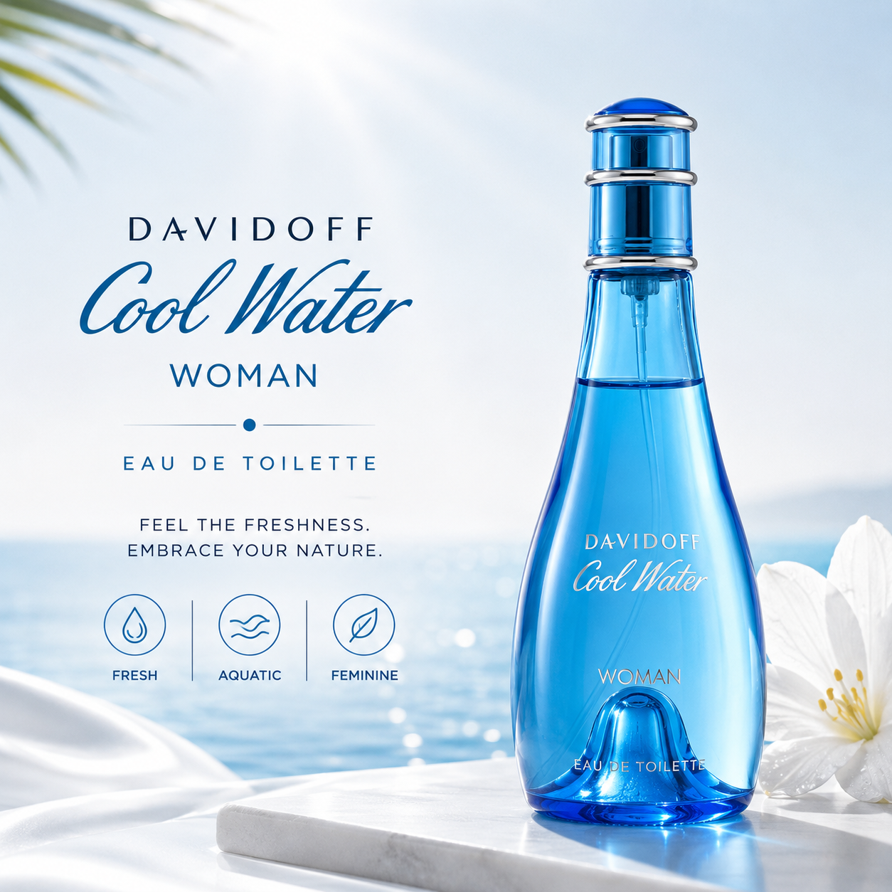 Davidoff Cool Water Woman Original EDT for Women – 100ml