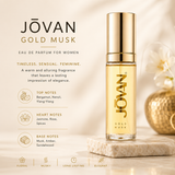 Jovan Musk Oil Gold for Women Eau de Parfum 59ml | Rich Warm Amber Musk