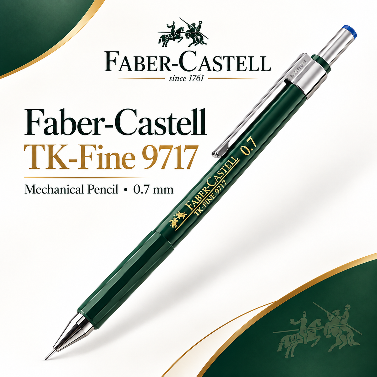 Faber-Castell TK-Fine Mechanical Pencil – Green, 0.7 mm