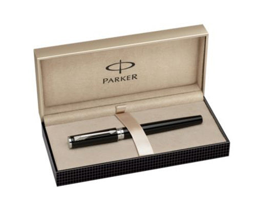 Parker Ingenuity Slim 5th Technology Rollerball Pen | Black Lacquer CT, Fine