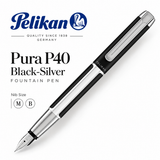 Pelikan Pura P40 Black-Silver Fountain Pen