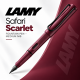 Lamy Safari Scarlet Fountain Pen – Medium Nib