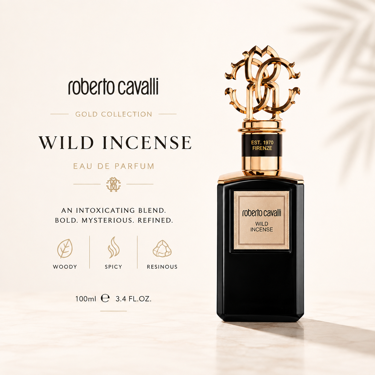 Roberto Cavalli Gold Collection Wild Incense Eau de Parfum 100ml