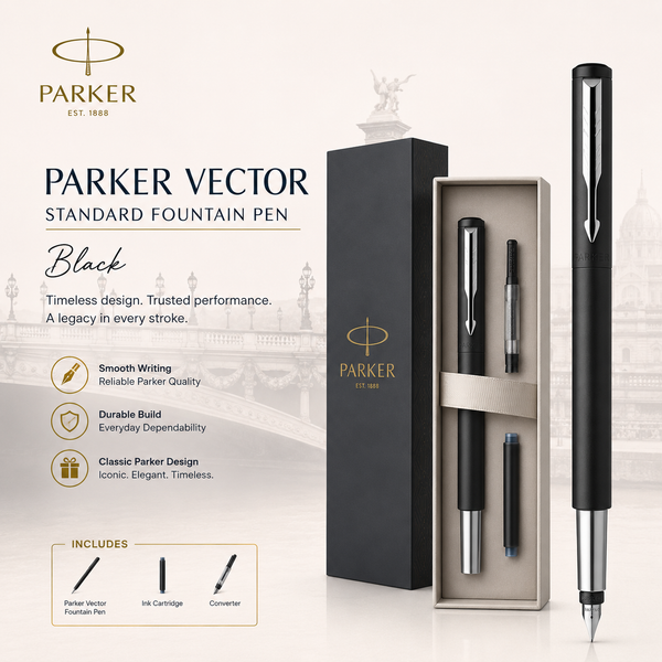 Parker Vector Standard Fountain Pen – Black
