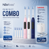 H2OFloss BT-02 Sonic Electric Toothbrush – 5 Modes | USB-C Rechargeable | IPX7 Waterproof