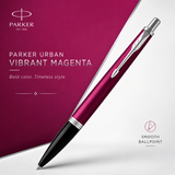 Parker Urban Ballpoint Pen – Vibrant Magenta | Chrome Trim