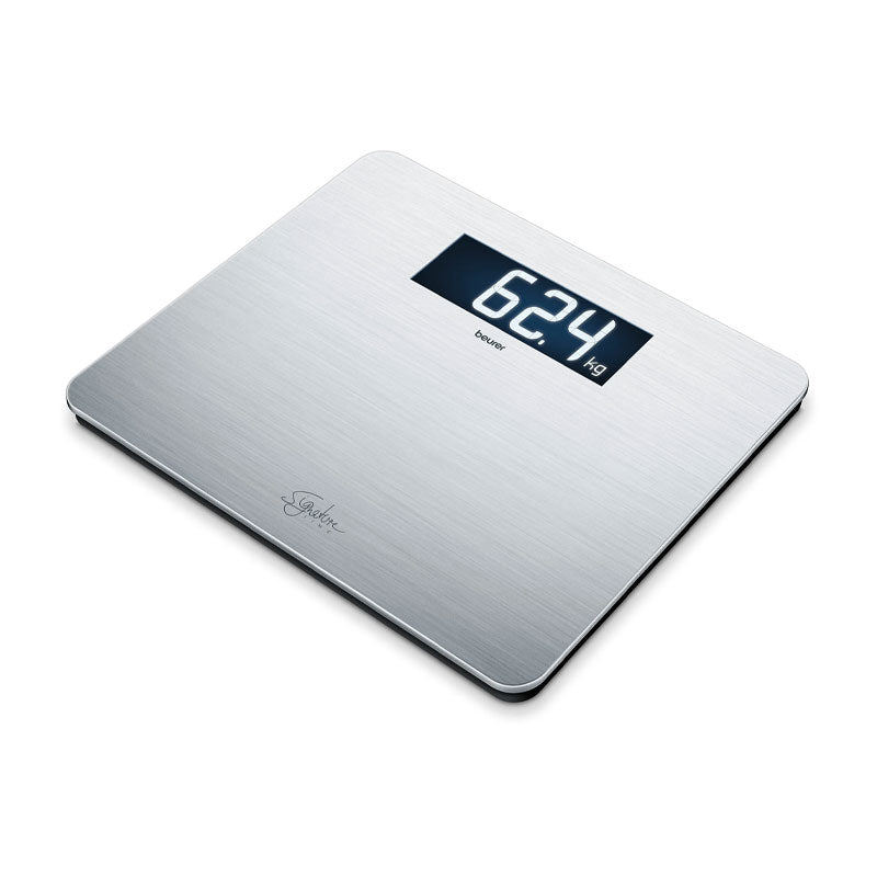 Beurer GS 405 digital bathroom scale, stainless steel weighing scale