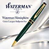 Waterman Hémisphère Green Lacquer Ballpoint Pen