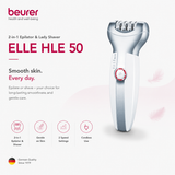 Beurer ELLE HLE 50 2-in-1 Epilator & Lady Shaver – Smooth Hair Removal | Original Germany
