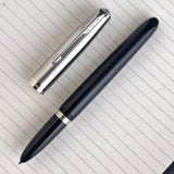 Parker 51 Rebirth Fountain Pen – Black with Chrome Trim | Premium Fountain Pen