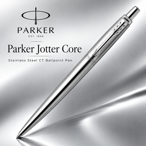 Parker Jotter Core Stainless Steel CT Ballpoint Pen – Medium