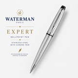 Waterman Expert Ballpoint Pen – Stainless Steel with Chrome Trim
