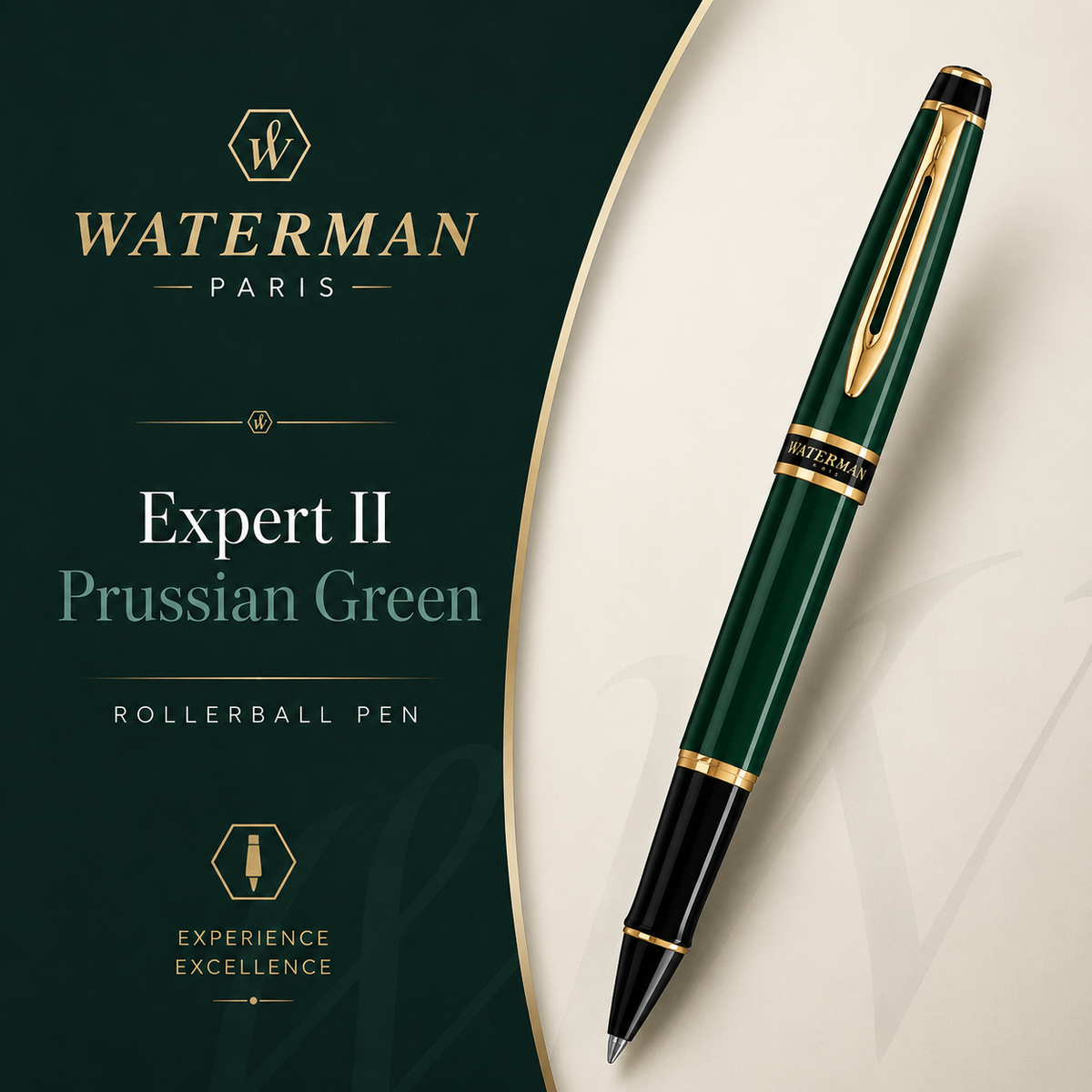 Waterman Expert II Prussian Green Rollerball Pen