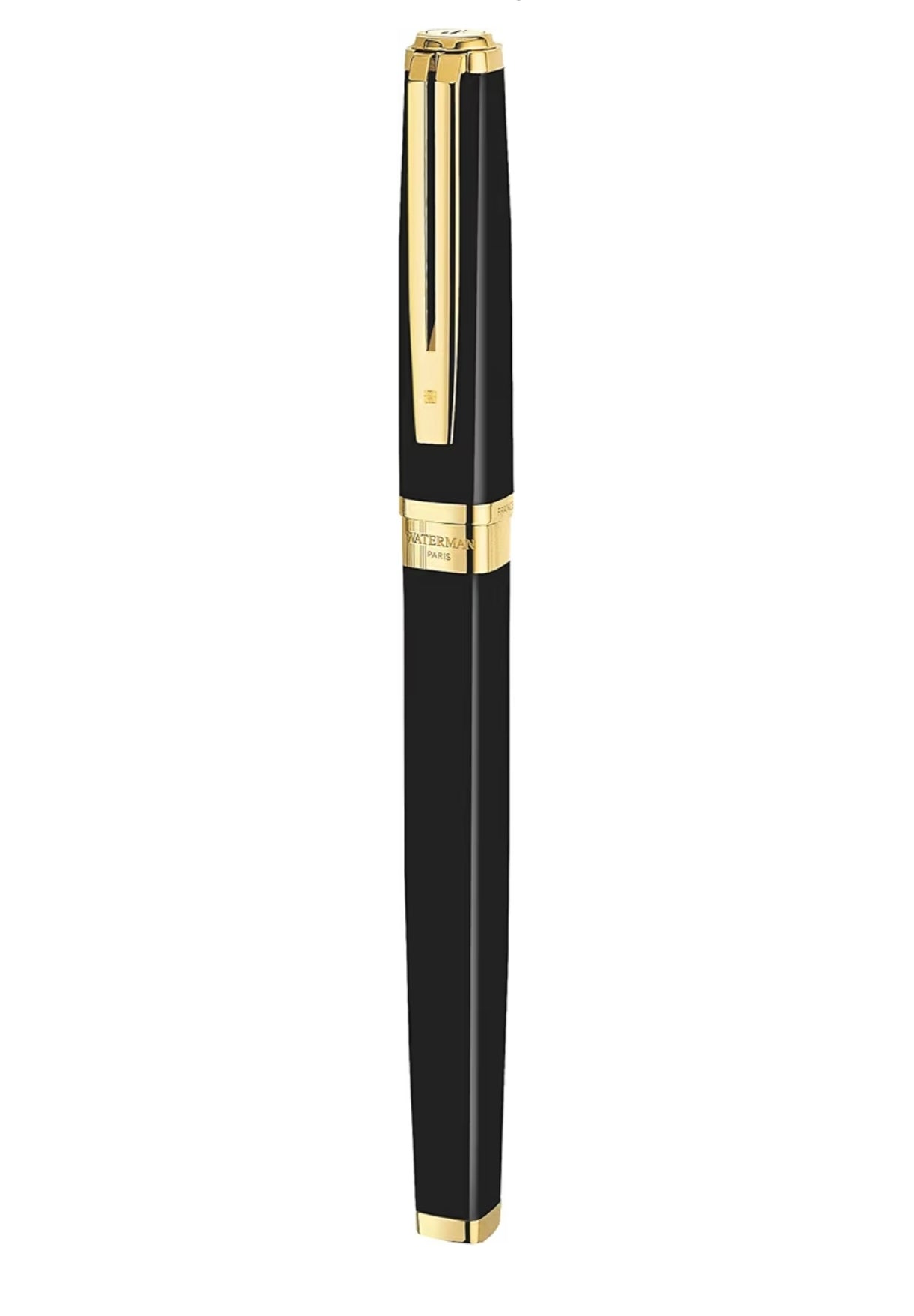 Waterman Exception Slim Black GT Fountain Pen – 18K Gold Nib