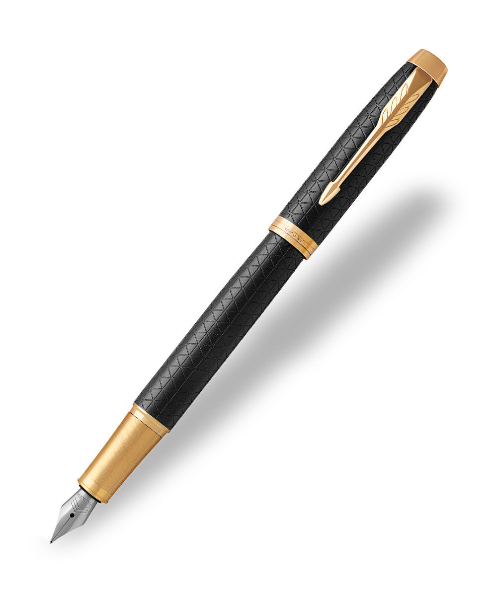 Parker IM Matt Black Gold Trim Fountain Pen – Core Premium Series