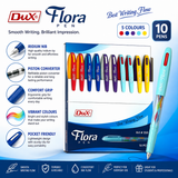 DUX Flora 350 Ink Pen – Iridium Nib, Piston Converter | 5 Colours