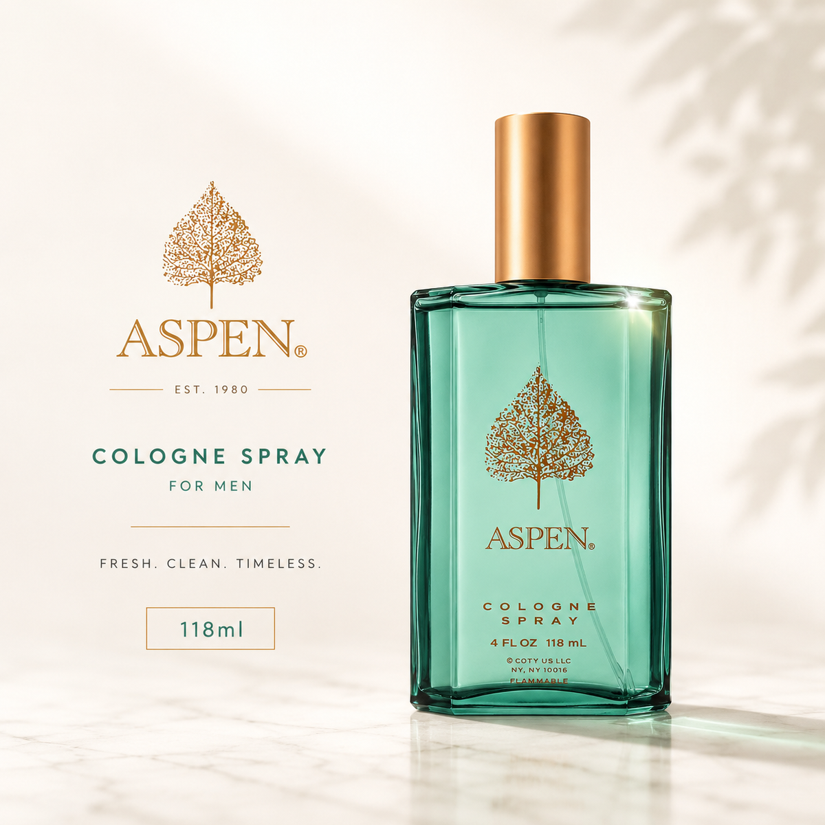 Coty Aspen Cologne Spray for Men – 118ml