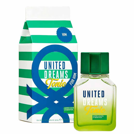 Benetton United Dreams Tonic for Him Masculino Perfume EDT For Men 100Ml-Perfume box