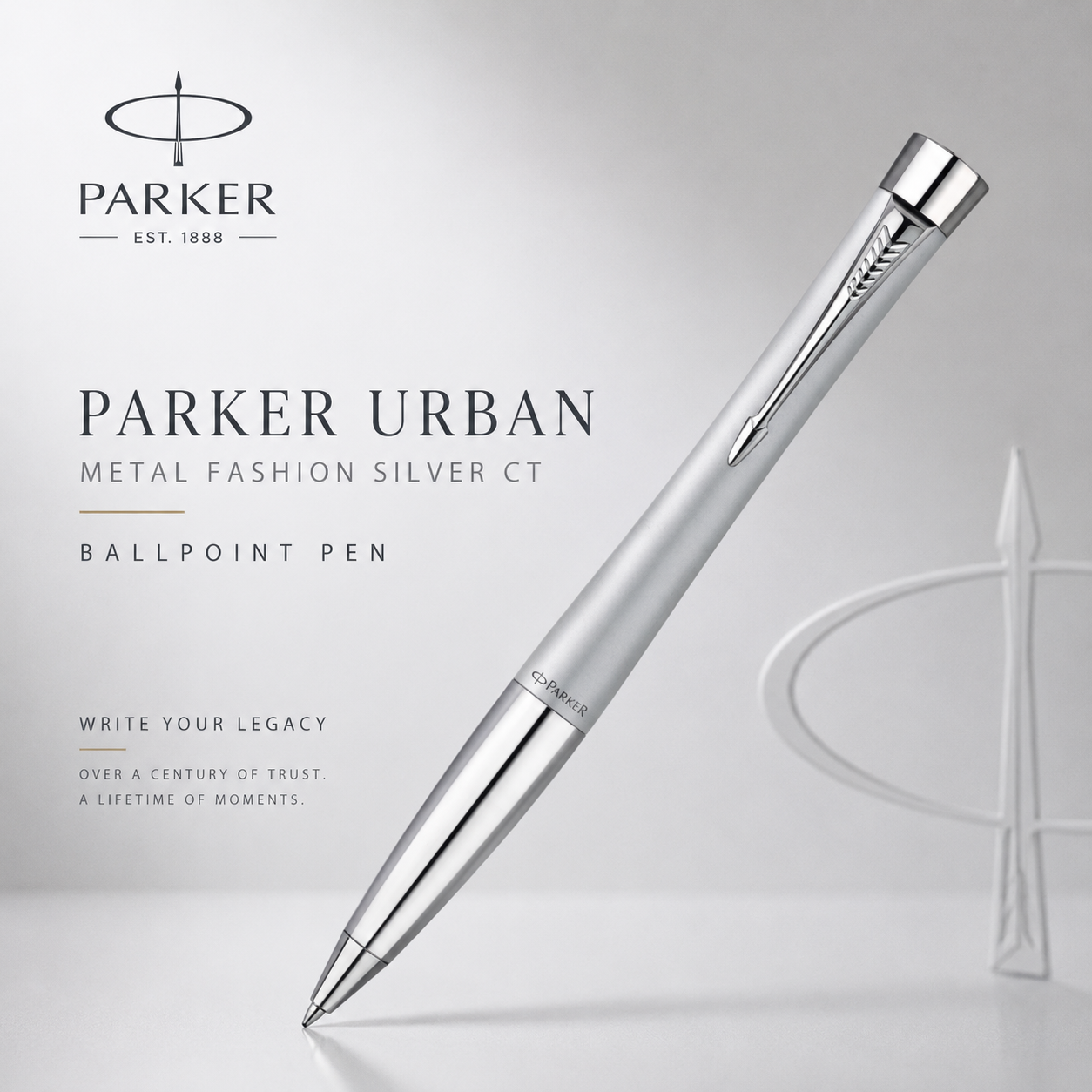 Parker Urban Metal Series Fashion Silver CT Ballpoint Pen