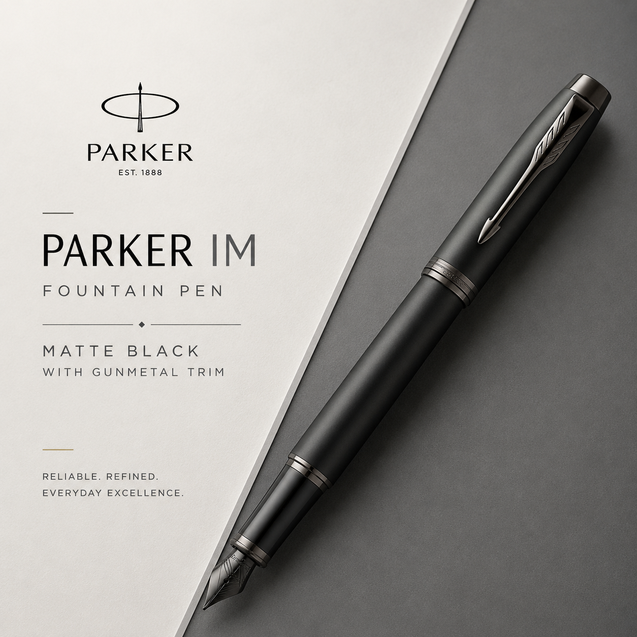 Parker IM Fountain Pen Matte Black Medium Nib