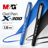 M&G Gel Pen X-300 – 1.0mm Bold Tip | Black & Blue Ink | Pack of 2 or 12
