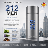 Carolina Herrera 212 Men NYC EDT 100ml, men's fragrance bottle
