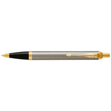 Parker IM Premium Ballpoint Pen – Brushed Metal with Gold Trim | Premium Ballpoint Pen