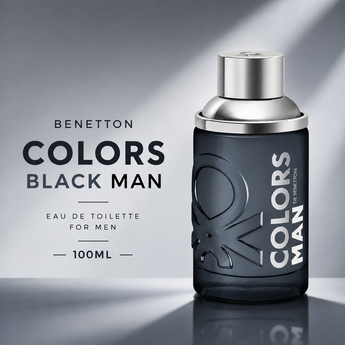 Benetton Colors Black Eau De Toilette Spray For Men 100Ml