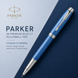 Parker IM Premium Blue CT Rollerball Pen – Chrome Trim