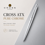 Cross ATX Pure Chrome Ballpoint Pen – Polished Chrome