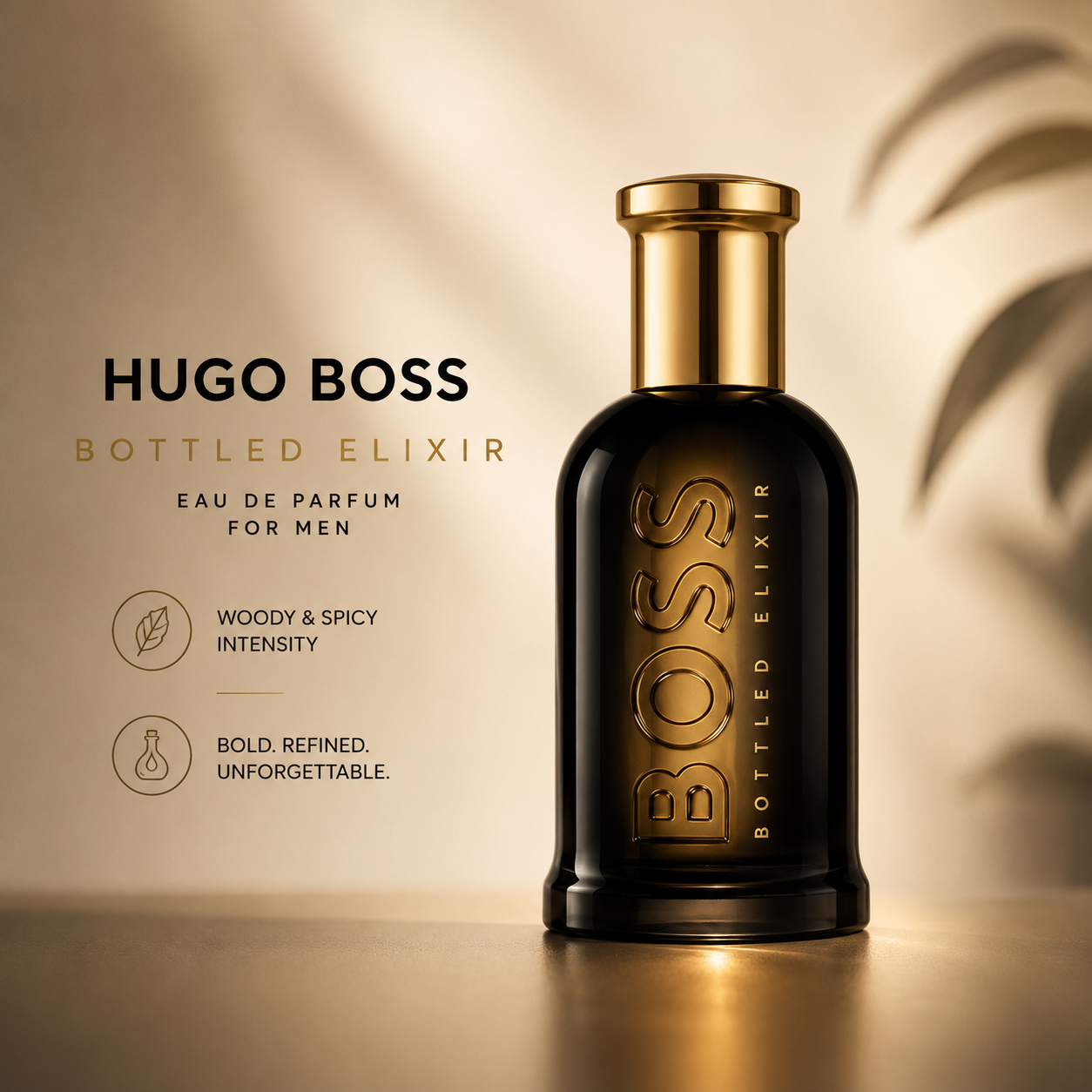 Hugo Boss Bottled Elixir EDP for Men 50ml | Woody Spicy Perfume