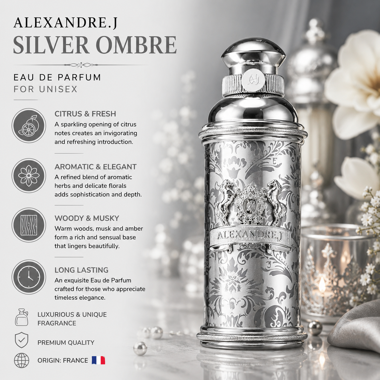 Alexandre.J Silver Ombre For Unisex EDP 100Ml