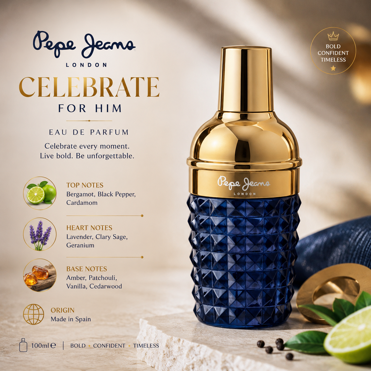 Pepe Jeans Celebrate For Him Eau de Parfum – 100ml