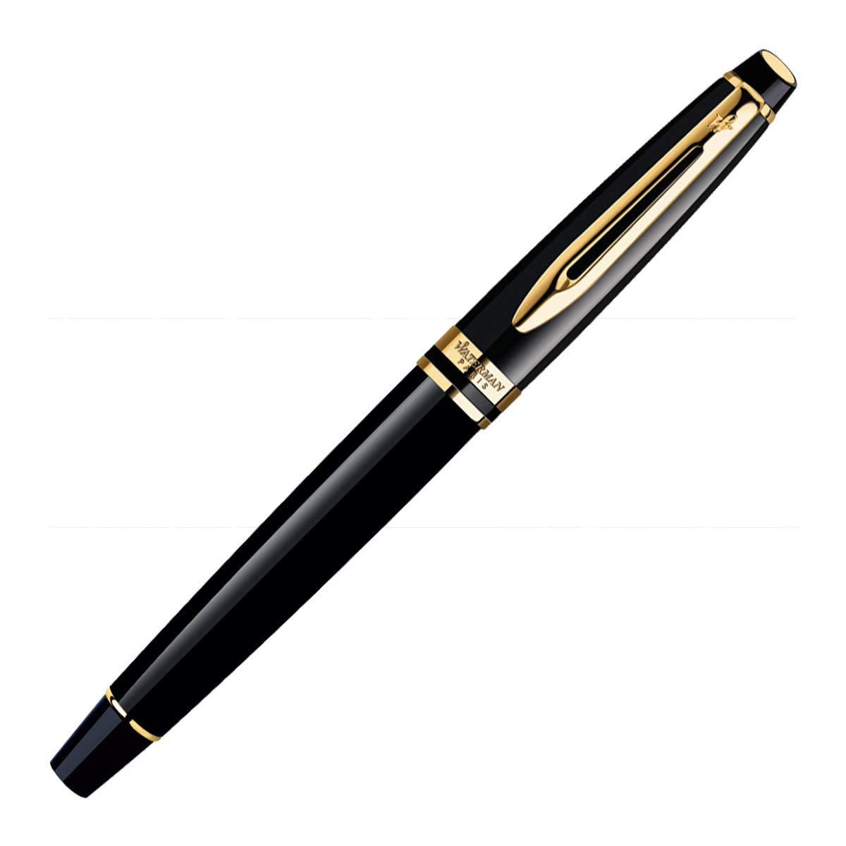 Waterman Expert Rollerball Pen – Black with Gold Trim