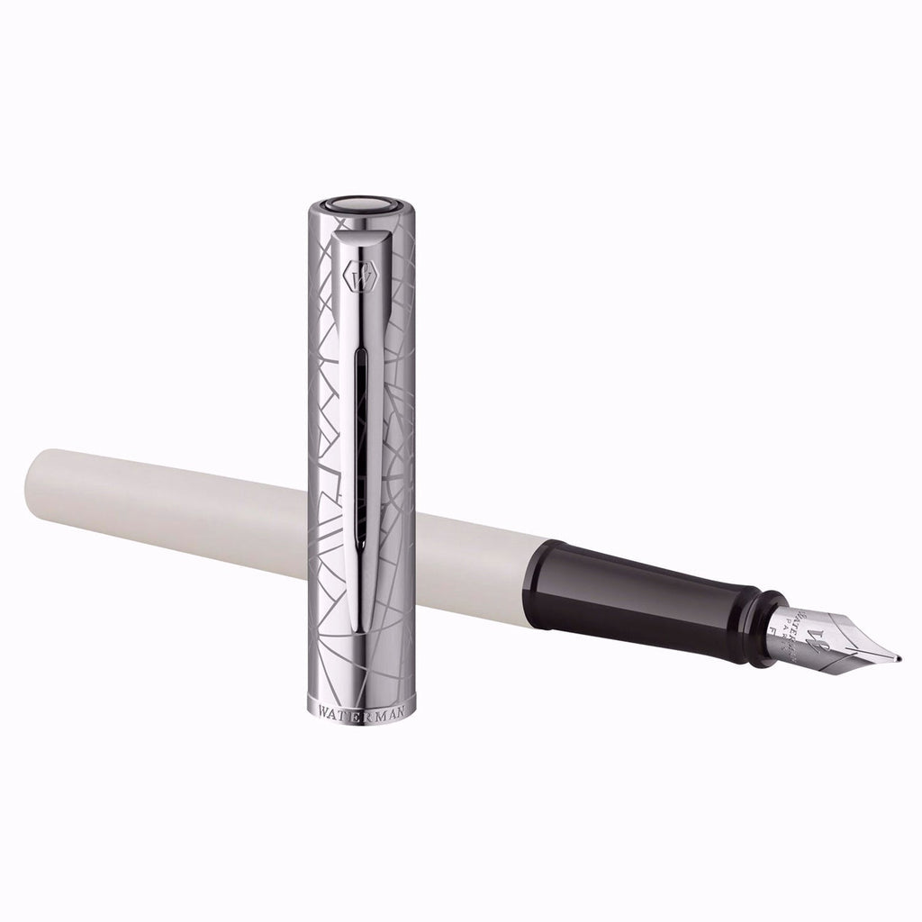 Waterman Allure Deluxe White CT Fountain Pen – Fine Nib (F)