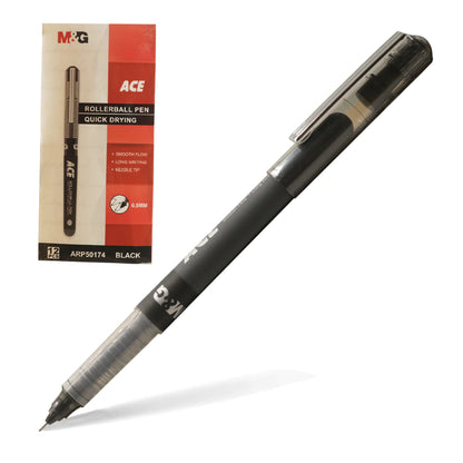 M&G ACE Rollerball Pen 50174 – 0.5mm Fine Point (Blue / Black)