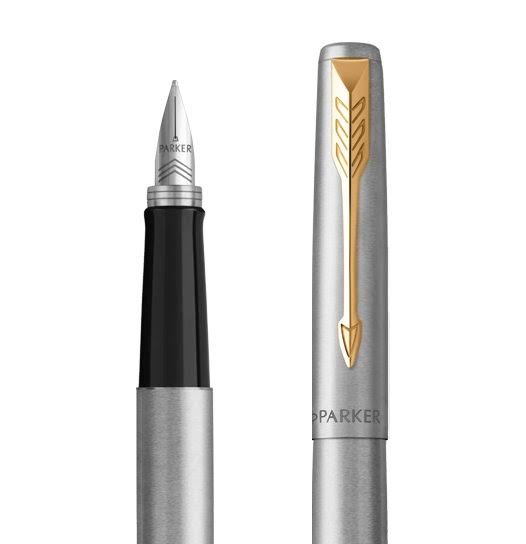 Parker Jotter Stainless Steel Gold Trim Fountain Pen