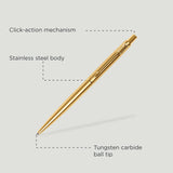 Parker Classic Gold Ballpoint Pen – Blue Ink