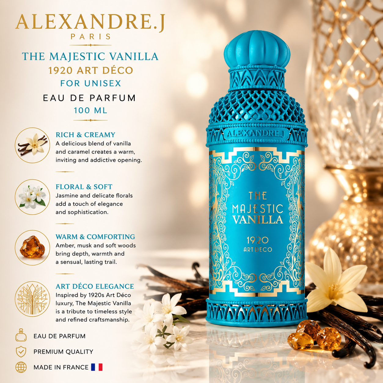 Alexandre.J The Majestic Vanilla EDP For Unisex 100Ml